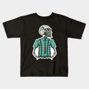 hipster skull Kids T-Shirt